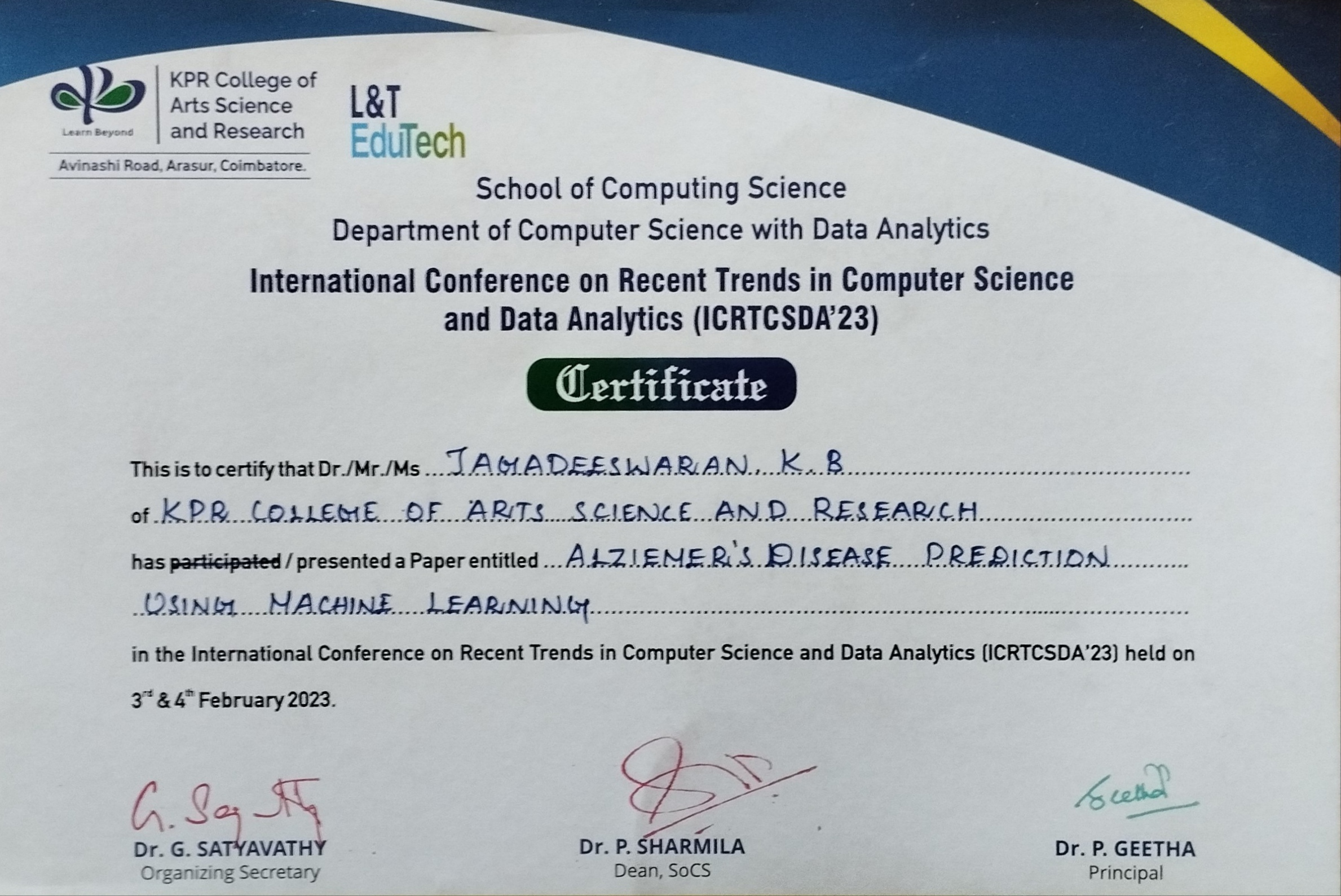 Paper presentation